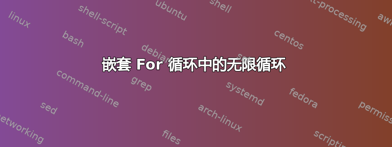 嵌套 For 循环中的无限循环