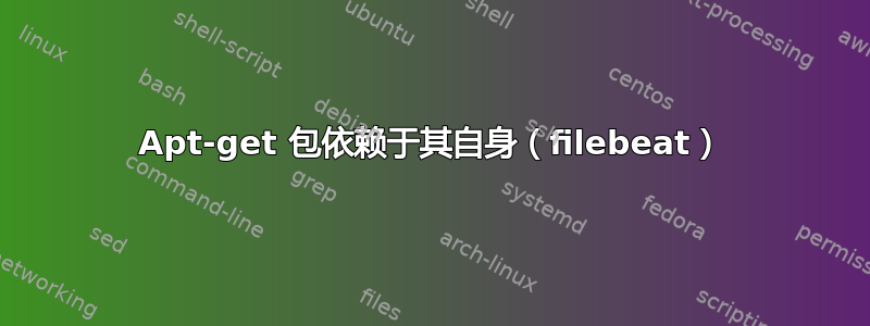 Apt-get 包依赖于其自身（filebeat）