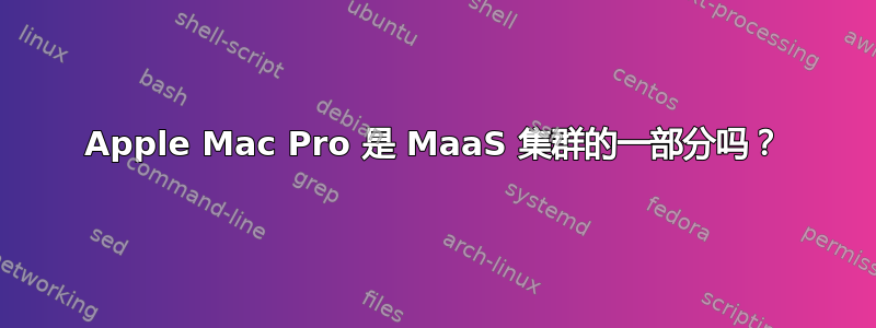 Apple Mac Pro 是 MaaS 集群的一部分吗？