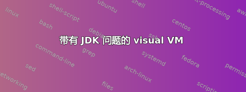 带有 JDK 问题的 visual VM