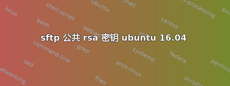 sftp 公共 rsa 密钥 ubuntu 16.04