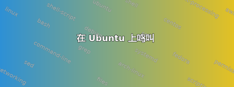 在 Ubuntu 上鸣叫