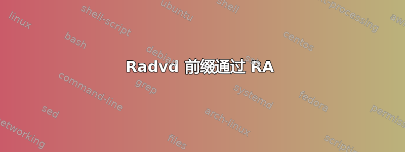 Radvd 前缀通过 RA