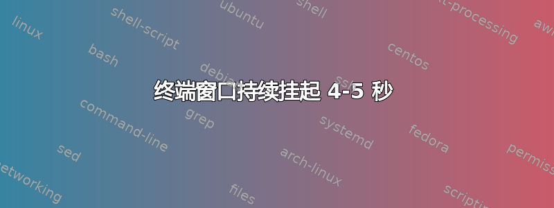 终端窗口持续挂起 4-5 秒