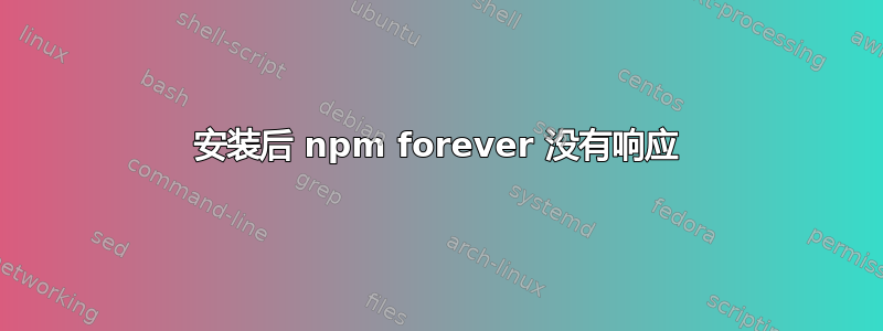 安装后 npm forever 没有响应