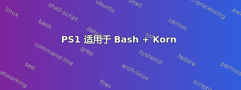 PS1 适用于 Bash + Korn