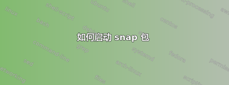 如何启动 snap 包