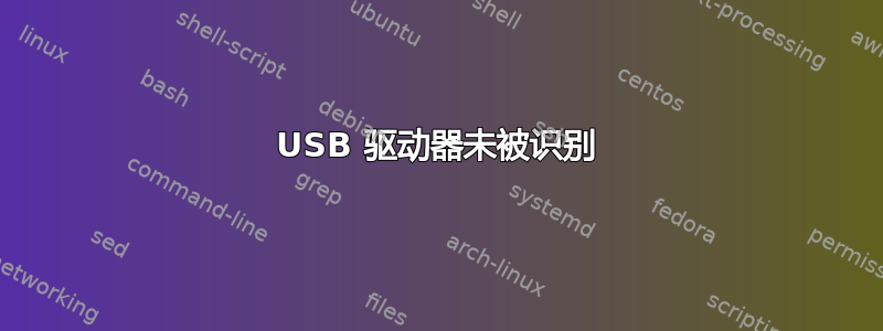 USB 驱动器未被识别