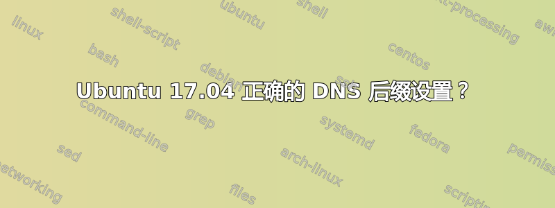 Ubuntu 17.04 正确的 DNS 后缀设置？