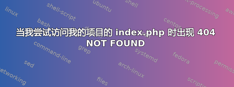 当我尝试访问我的项目的 index.php 时出现 404 NOT FOUND