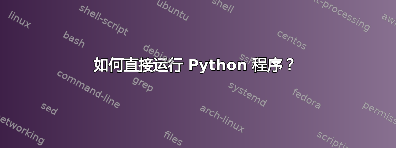 如何直接运行 Python 程序？