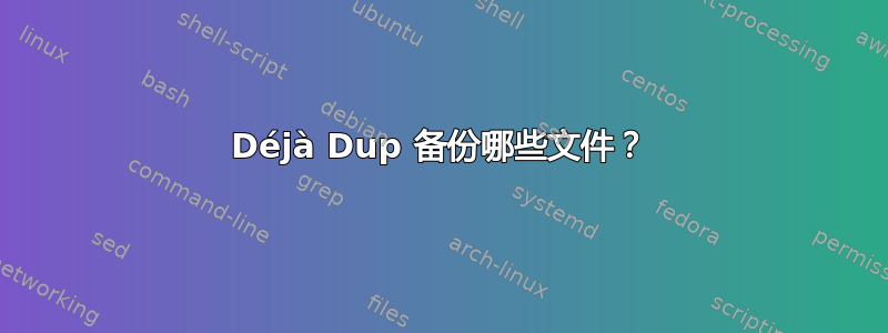 Déjà Dup 备份哪些文件？