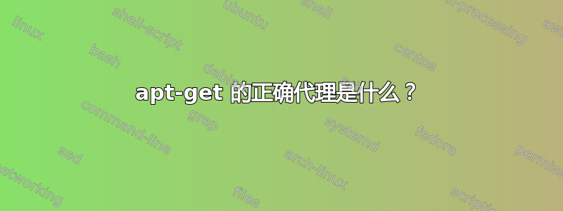 apt-get 的正确代理是什么？