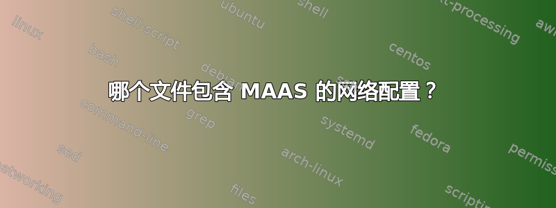 哪个文件包含 MAAS 的网络配置？