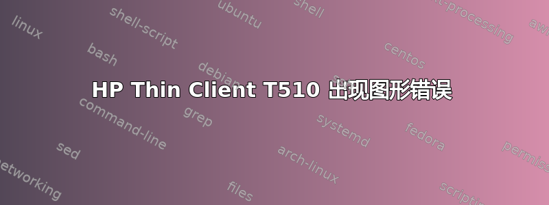 HP Thin Client T510 出现图形错误