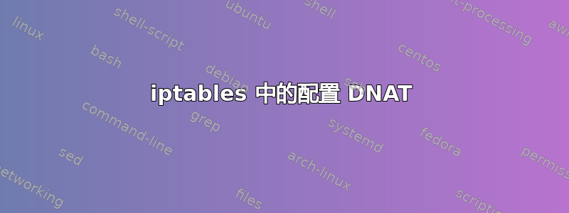 iptables 中的配置 DNAT