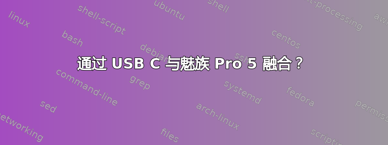 通过 USB C 与魅族 Pro 5 融合？