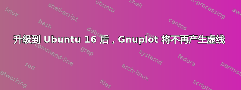 升级到 Ubuntu 16 后，Gnuplot 将不再产生虚线