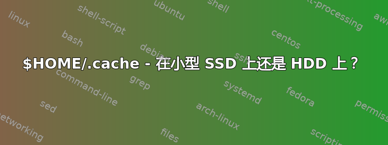 $HOME/.cache - 在小型 SSD 上还是 HDD 上？