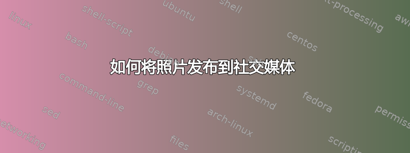 如何将照片发布到社交媒体