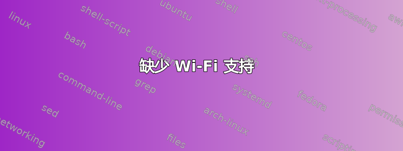 缺少 Wi-Fi 支持 