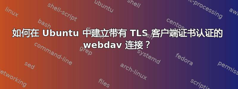 如何在 Ubuntu 中建立带有 TLS 客户端证书认证的 webdav 连接？