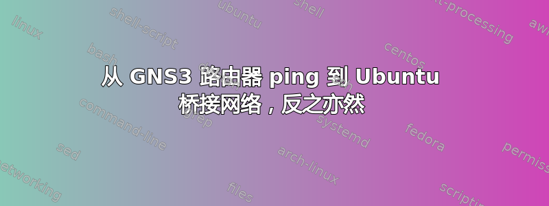 从 GNS3 路由器 ping 到 Ubuntu 桥接网络，反之亦然