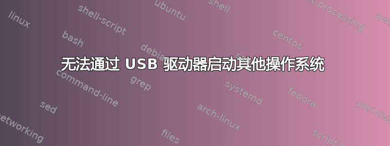 无法通过 USB 驱动器启动其他操作系统