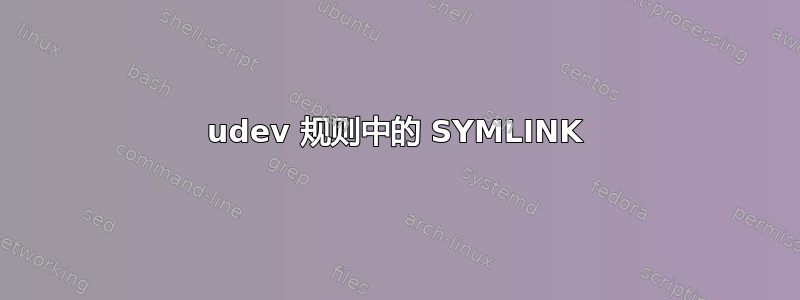 udev 规则中的 SYMLINK