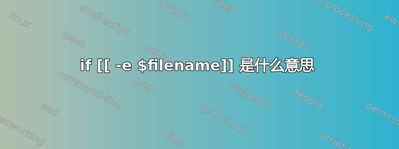 if [[ -e $filename]] 是什么意思