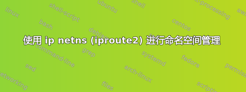 使用 ip netns (iproute2) 进行命名空间管理