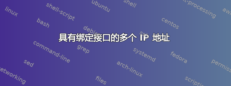 具有绑定接口的多个 IP 地址