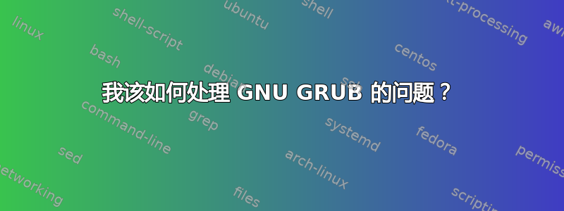 我该如何处理 GNU GRUB 的问题？