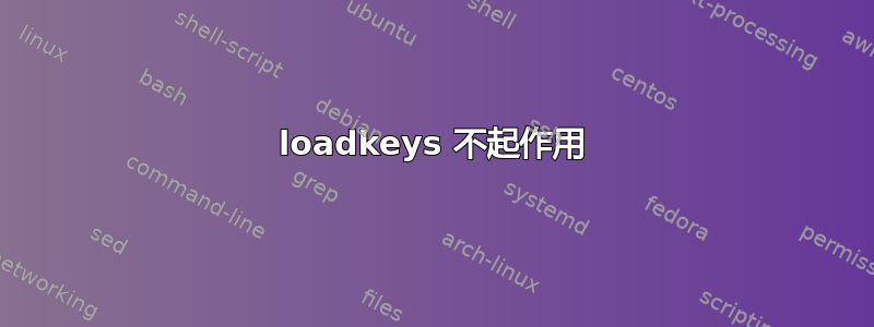 loadkeys 不起作用