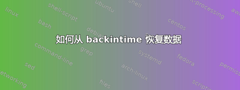 如何从 backintime 恢复数据