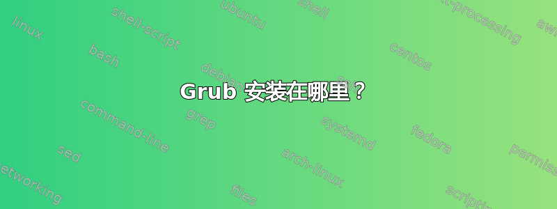 Grub 安装在哪里？