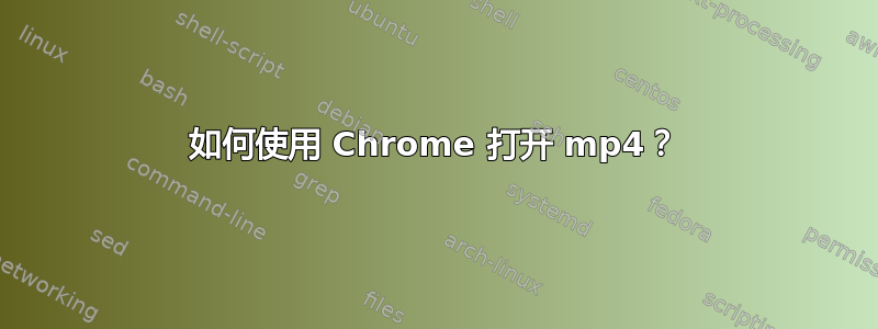 如何使用 Chrome 打开 mp4？