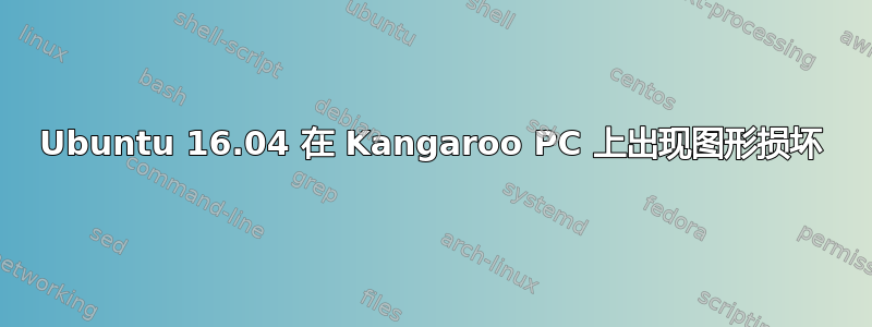 Ubuntu 16.04 在 Kangaroo PC 上出现图形损坏