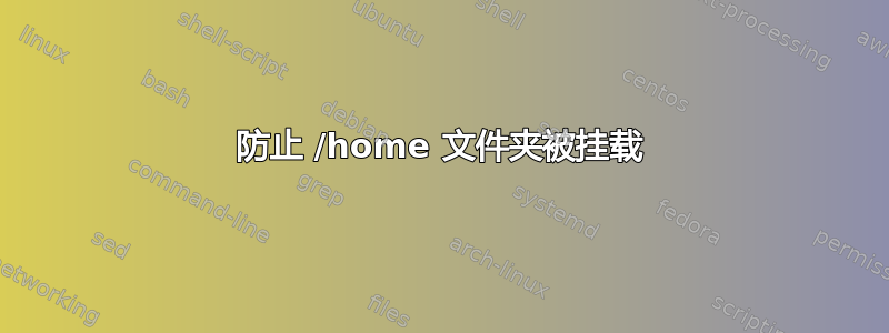 防止 /home 文件夹被挂载