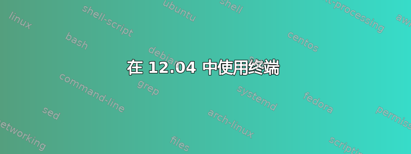 在 12.04 中使用终端