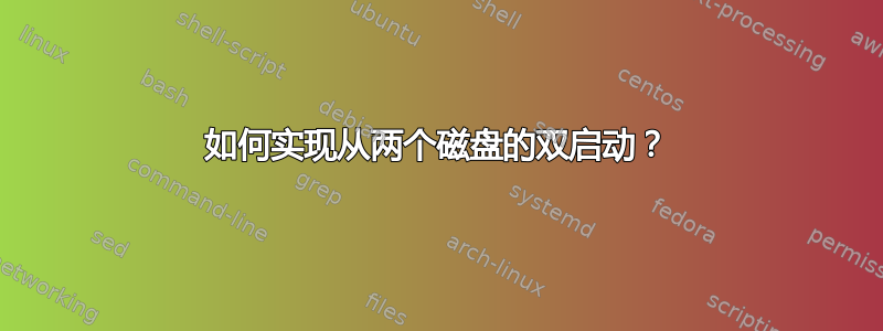 如何实现从两个磁盘的双启动？