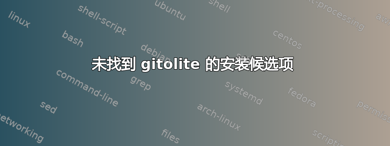 未找到 gitolite 的安装候选项