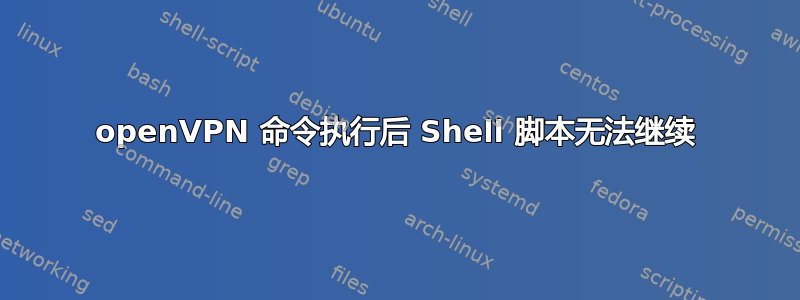 openVPN 命令执行后 Shell 脚本无法继续