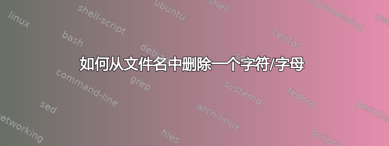 如何从文件名中删除一个字符/字母