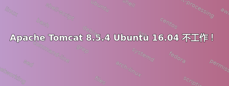 Apache Tomcat 8.5.4 Ubuntu 16.04 不工作！