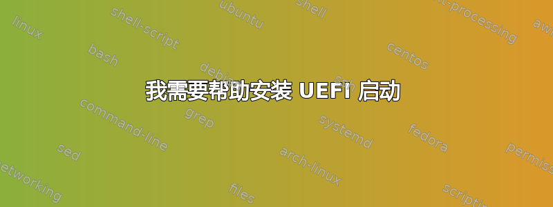 我需要帮助安装 UEFI 启动