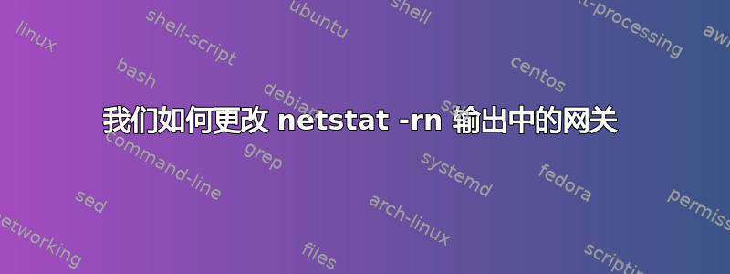 我们如何更改 netstat -rn 输出中的网关