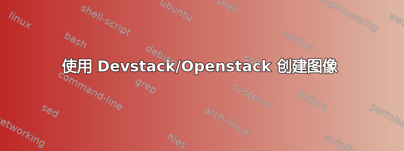 使用 Devstack/Openstack 创建图像