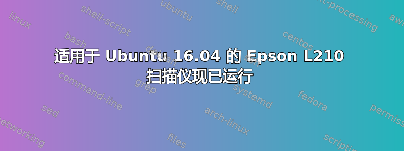 适用于 Ubuntu 16.04 的 Epson L210 扫描仪现已运行