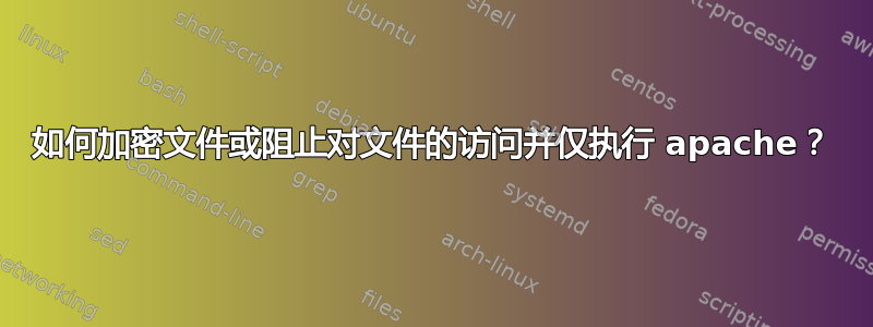 如何加密文件或阻止对文件的访问并仅执行 apache？